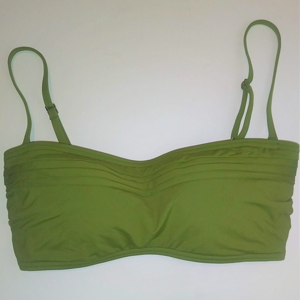Calvin Klein Bandeau Bikini Top Green